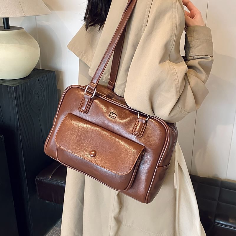 Leather Faux Bag Carryall