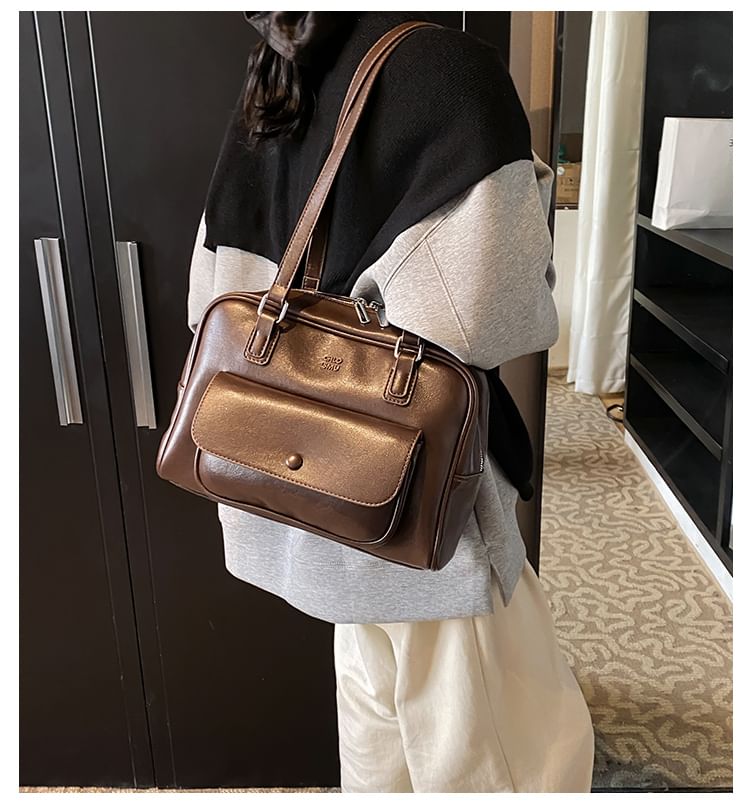 Leather Faux Bag Carryall