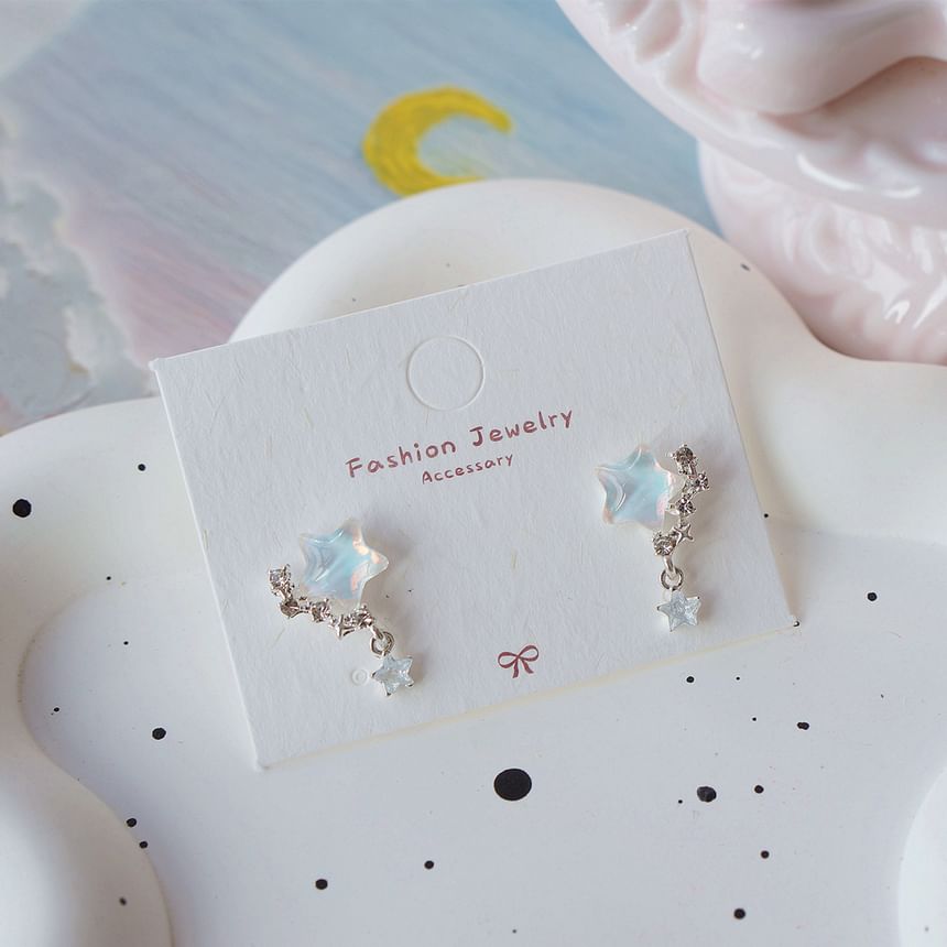 / Crescent Earring Drop Star