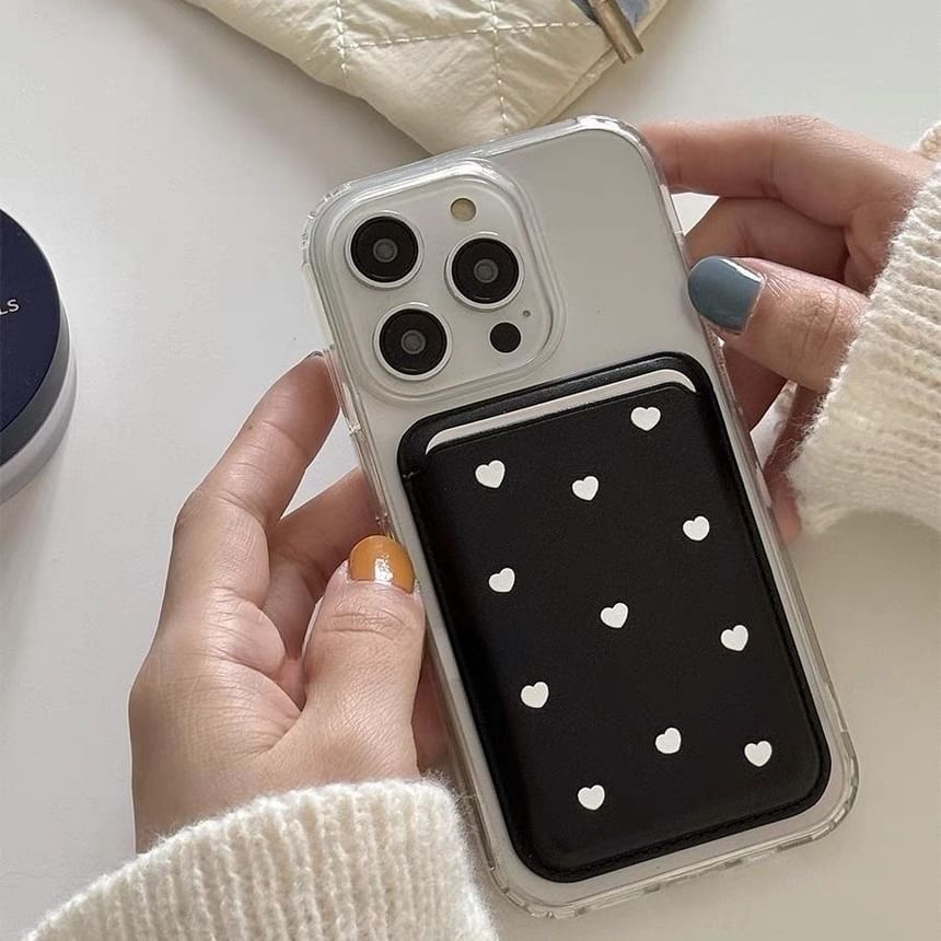 Card Magnetic / Case (Compatible Phone Holder Set with Heart MagSafe)