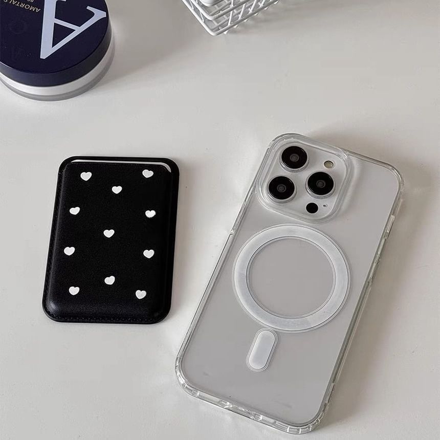Card Magnetic / Case (Compatible Phone Holder Set with Heart MagSafe)