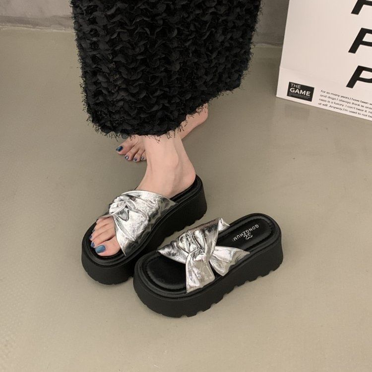 Sandals Twisted Slide Platform