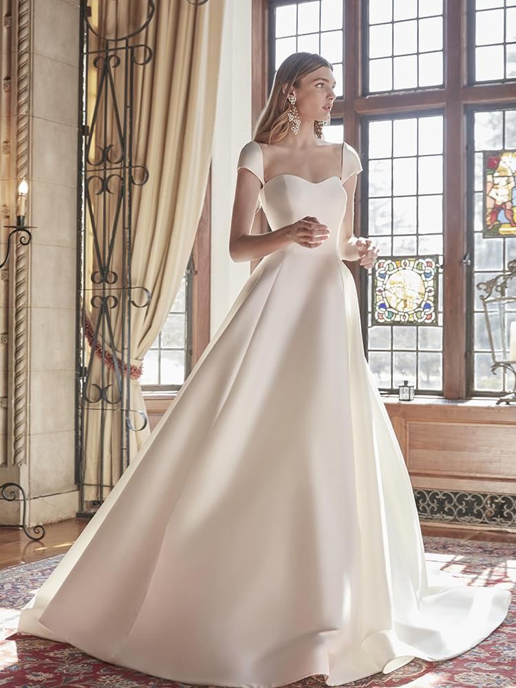 Plain A-Line Neck Sweetheart Gown Wedding