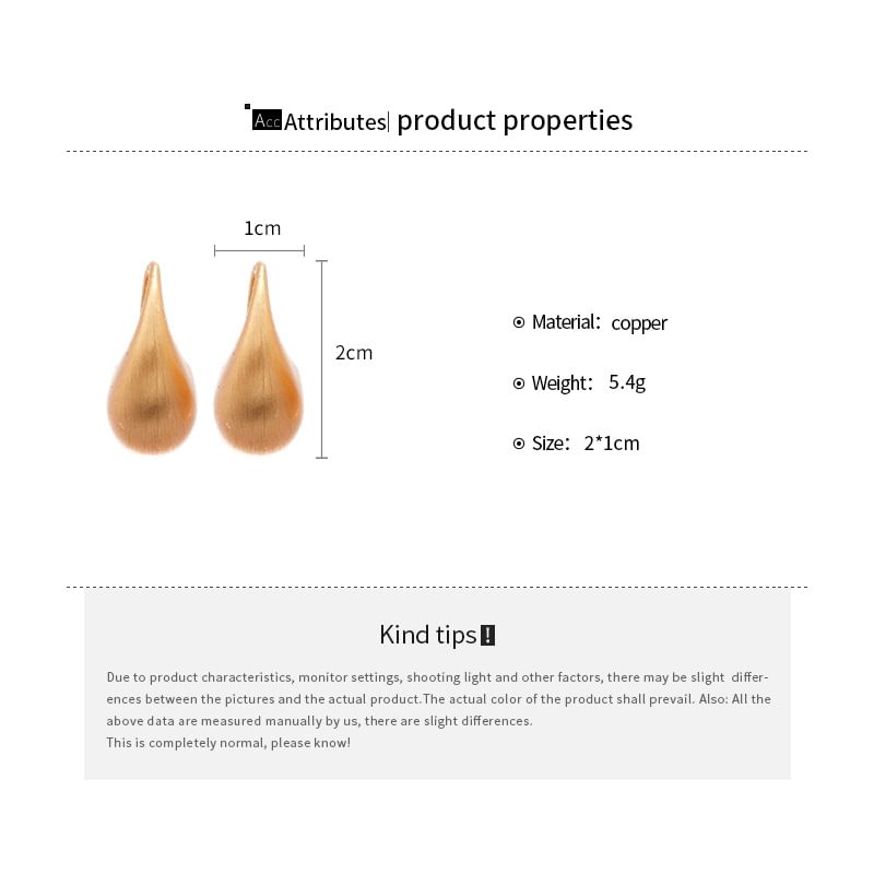 Stud Earring Droplet Hook