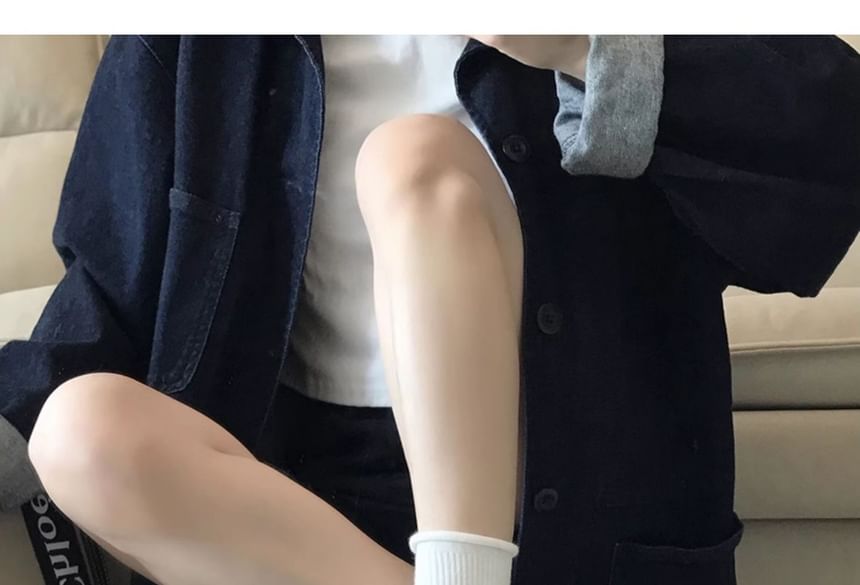 Loafers Leather Faux Heel Chunky