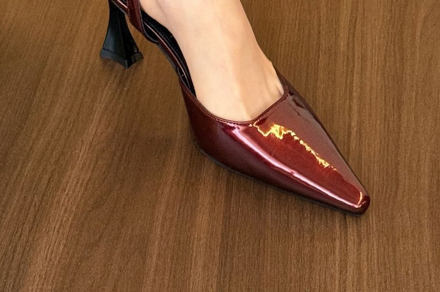 Heel High Strap Ankle Toe Pointed Sandals