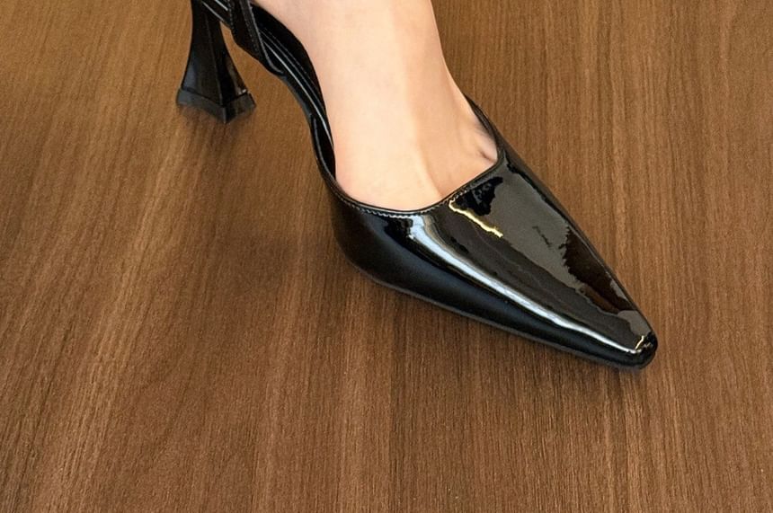 Heel High Strap Ankle Toe Pointed Sandals