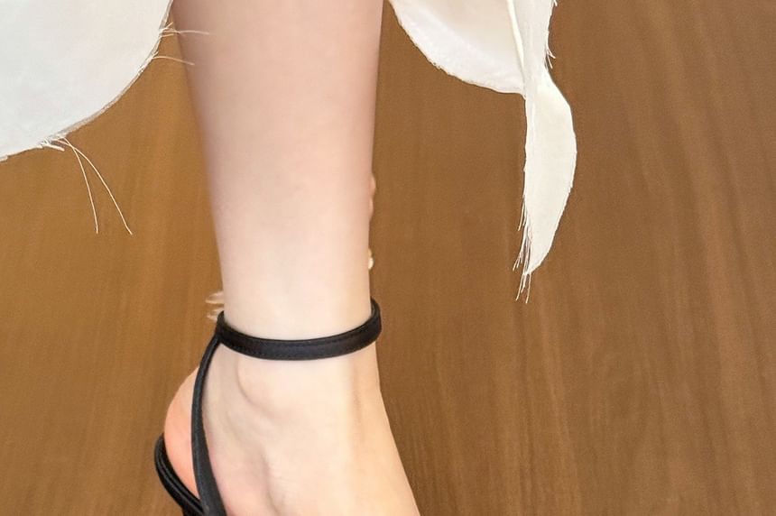 Heel High Strap Ankle Toe Pointed Sandals