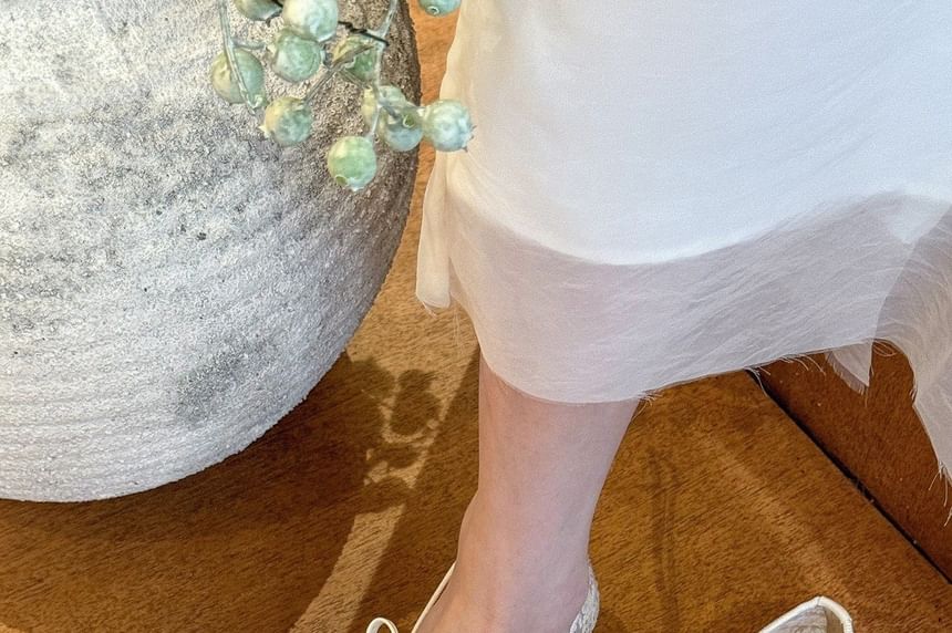 Shoes Floral Flat Mesh Jane Mary