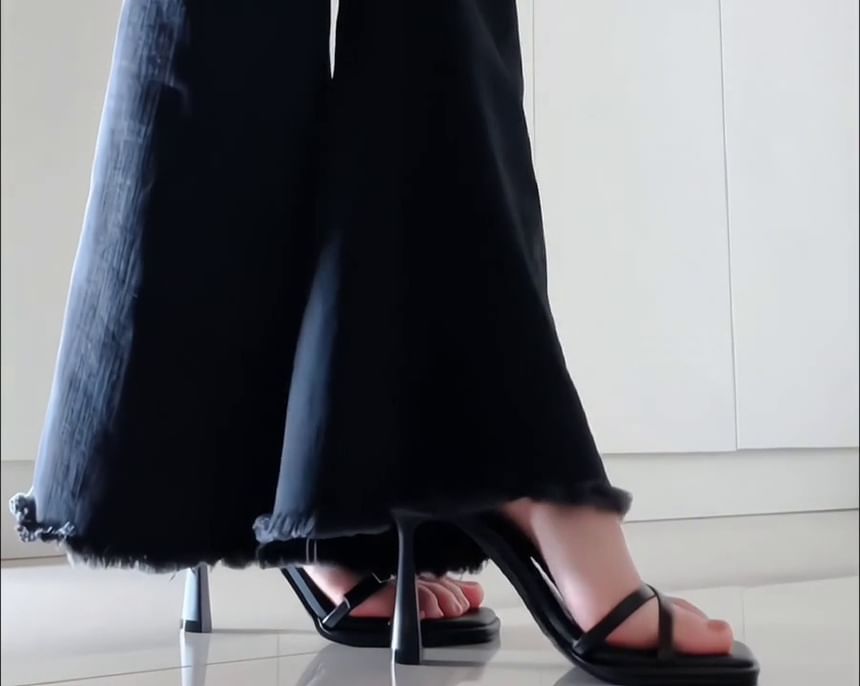 Cross High Strap Ankle Criss Heel Sandals