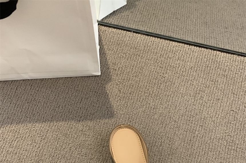 Mary Leather Faux Jane Mules