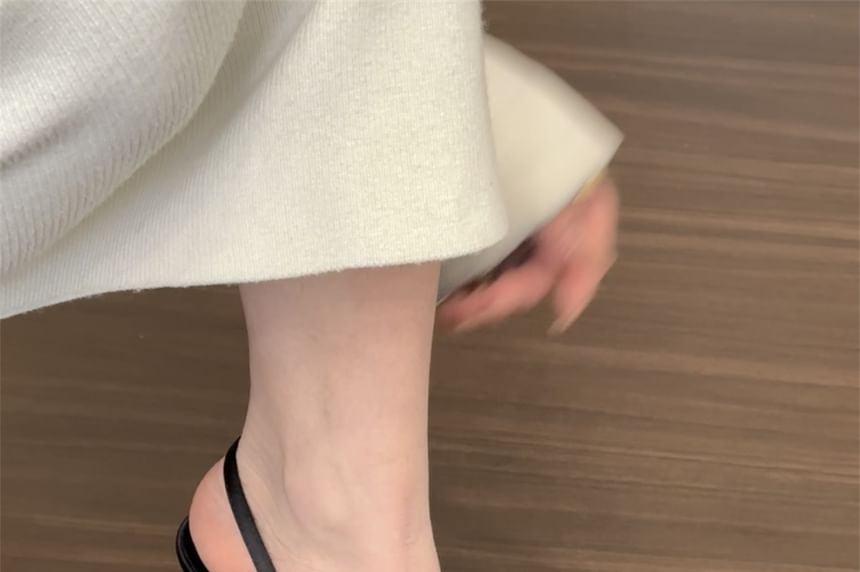 Toe High Heel Slingback Pointed Twist Mules