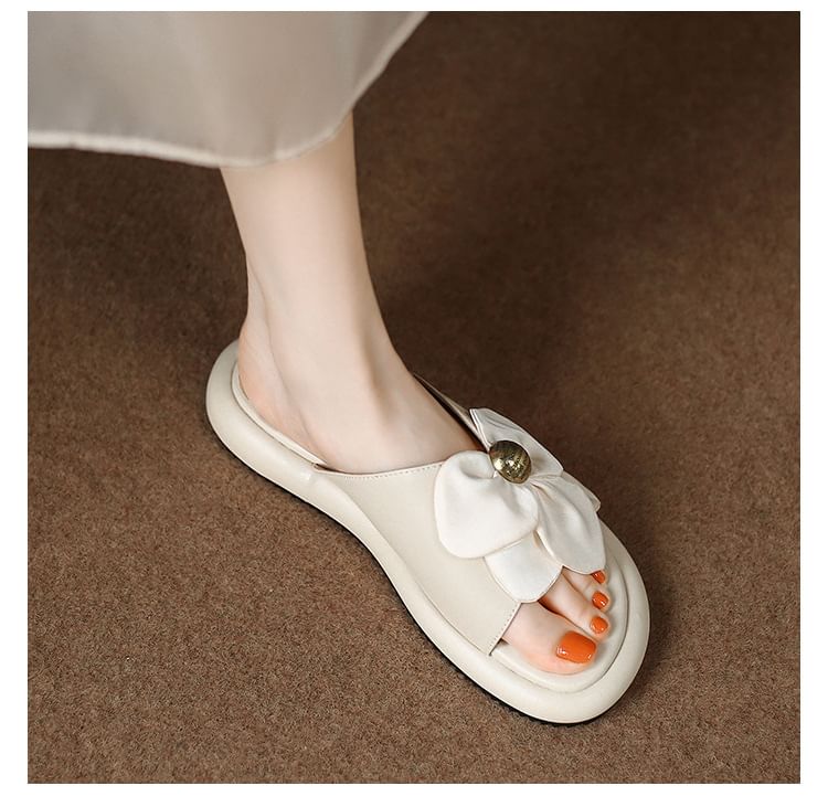 Accent Flower Sandals Slide