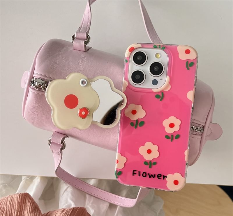 Case Phone with Magnetic Floral (Compatible MagSafe)