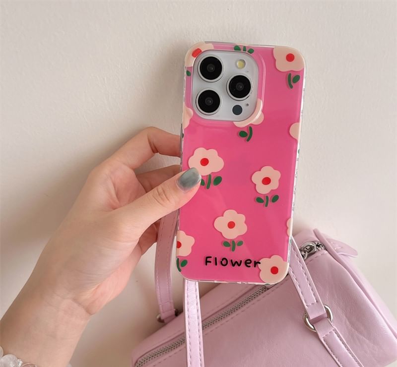 Case Phone with Magnetic Floral (Compatible MagSafe)
