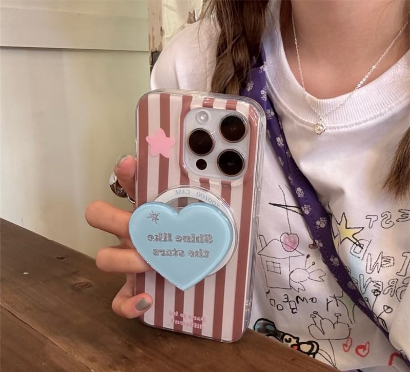 Case Magnetic MagSafe) (Compatible with Striped Phone Star