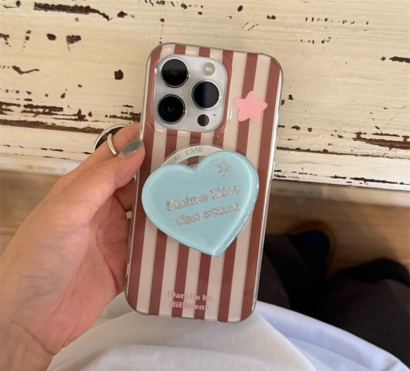 Case Magnetic MagSafe) (Compatible with Striped Phone Star