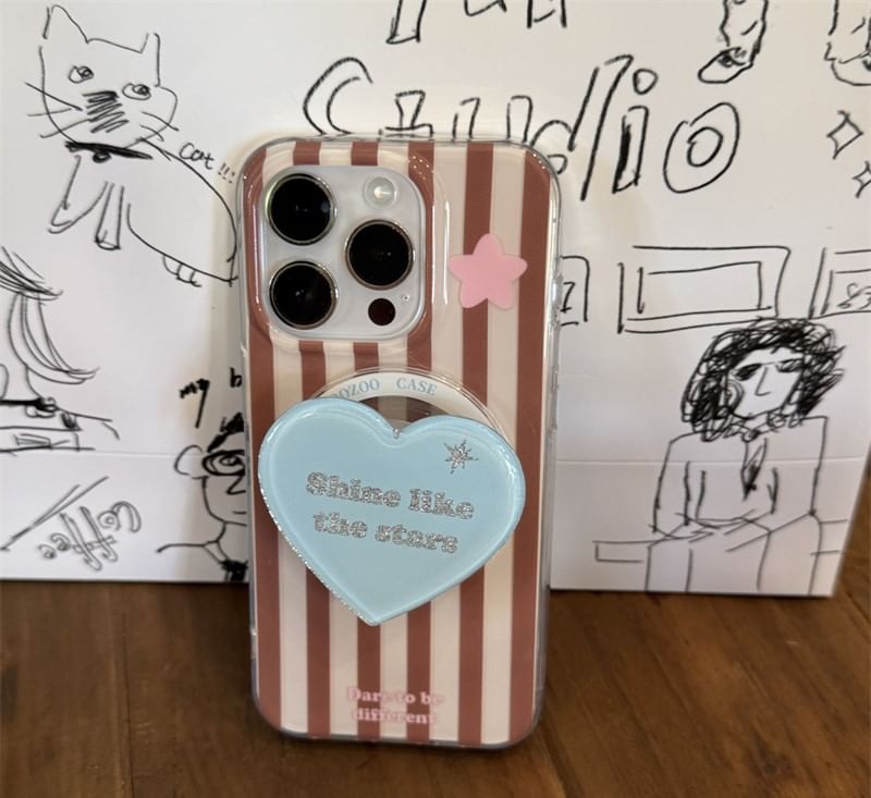 Case Magnetic MagSafe) (Compatible with Striped Phone Star