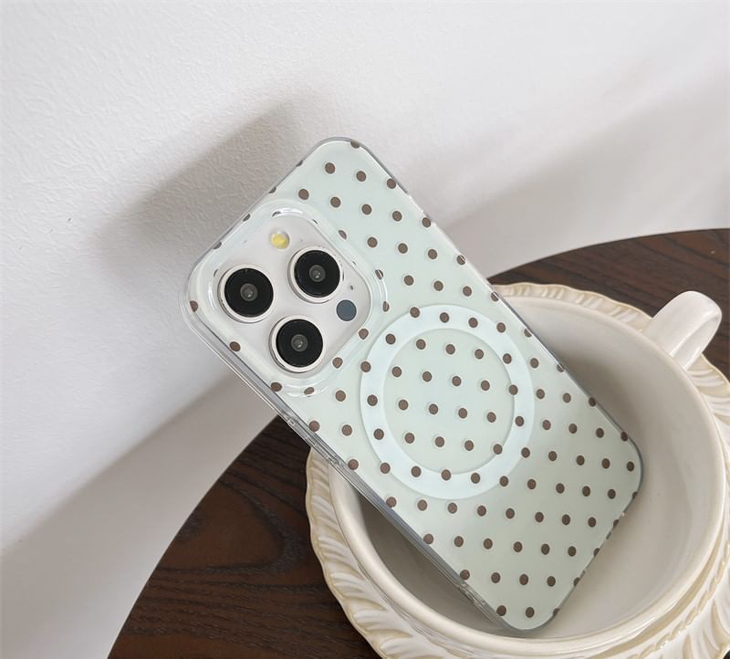 Case Polka Magnetic Phone with (Compatible Dot MagSafe)