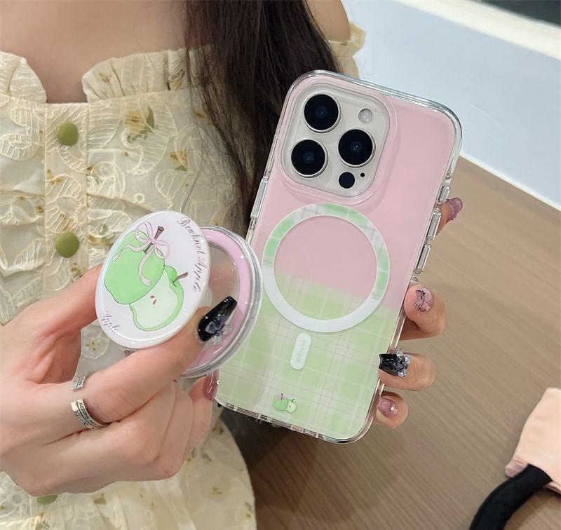 with Apple Phone Case MagSafe) (Compatible Plaid Magnetic