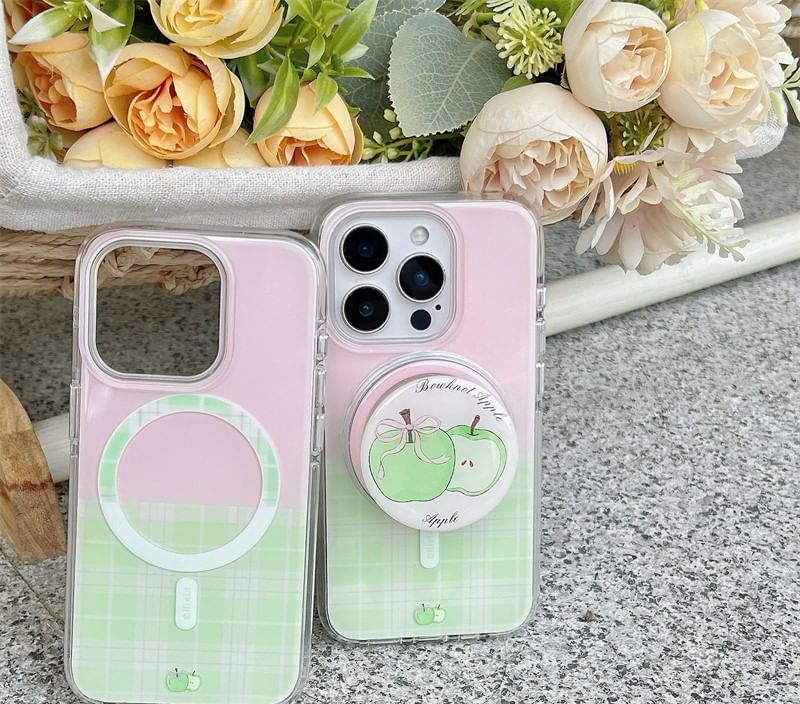 with Apple Phone Case MagSafe) (Compatible Plaid Magnetic