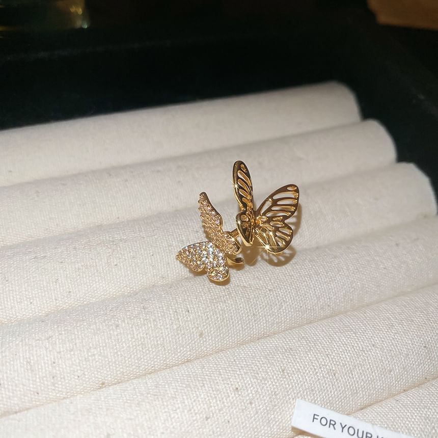 Rhinestone Butterfly Cuff Ear