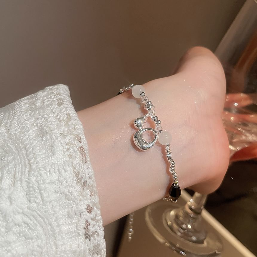 Beaded Pearl Faux Bracelet