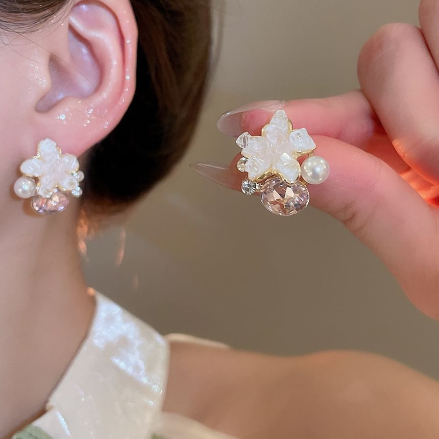 Earring (Various Drop Designs) Pearl Faux