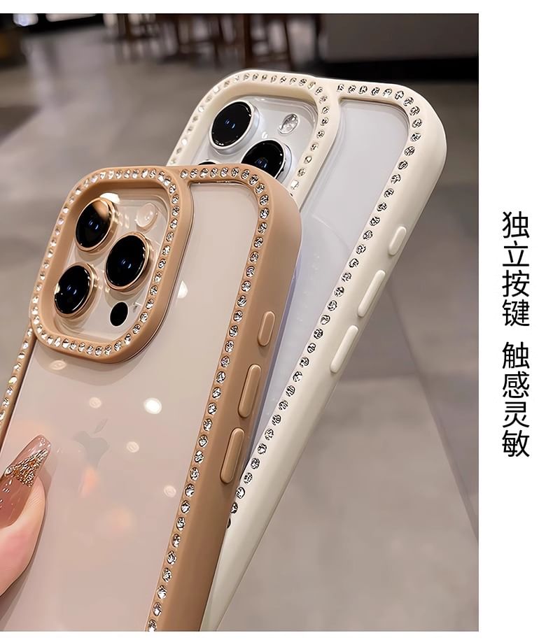 iPhone Transparent Rhinestone Case