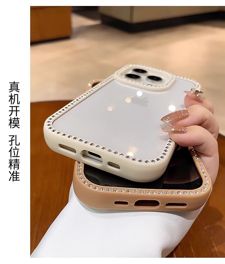 Rhinestone iPhone Case Transparent