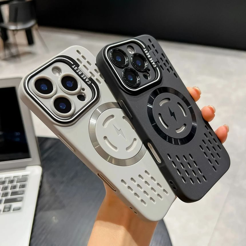 Perforated MagSafe) iPhone (Compatible Case with Magnetic