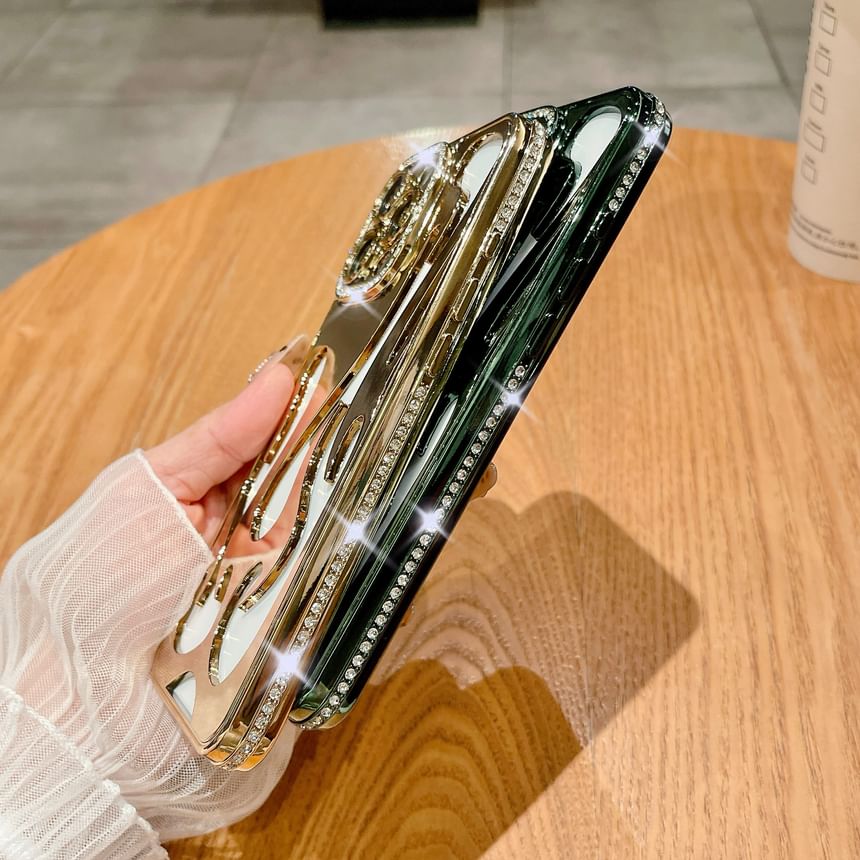 Case iPhone Flame Rhinestone