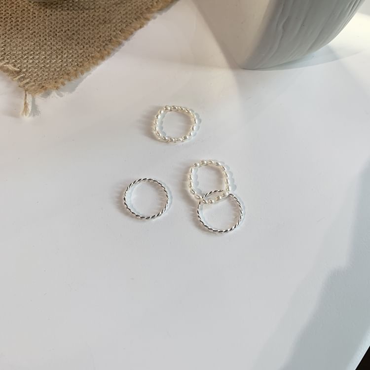 Ring Natural Pearl Beaded