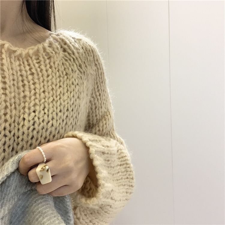 Ring Natural Pearl Beaded