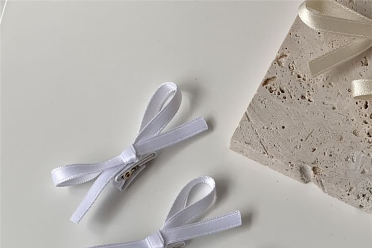 Bow Hair Set of Plain Clip 3: