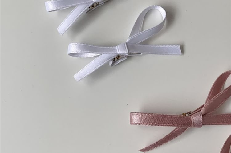 Bow Hair Set of Plain Clip 3: