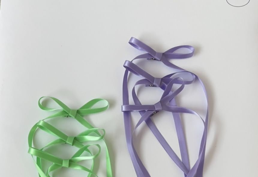 3: Clip Hair of Bow Set Plain