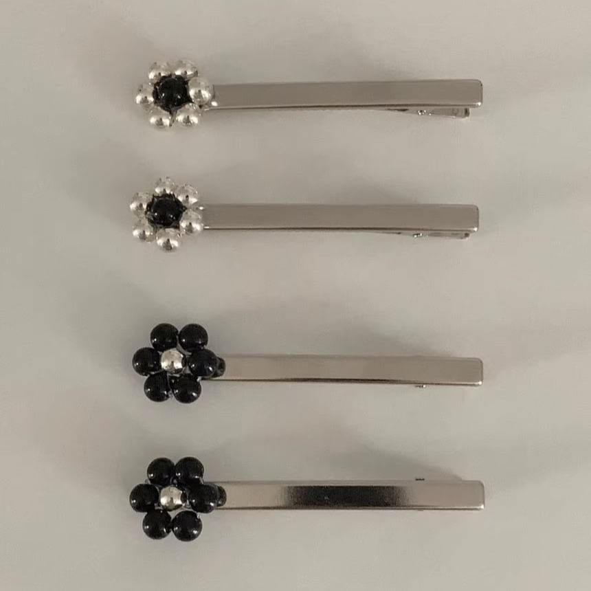 Beaded Flower 2: Hair Set of Clip