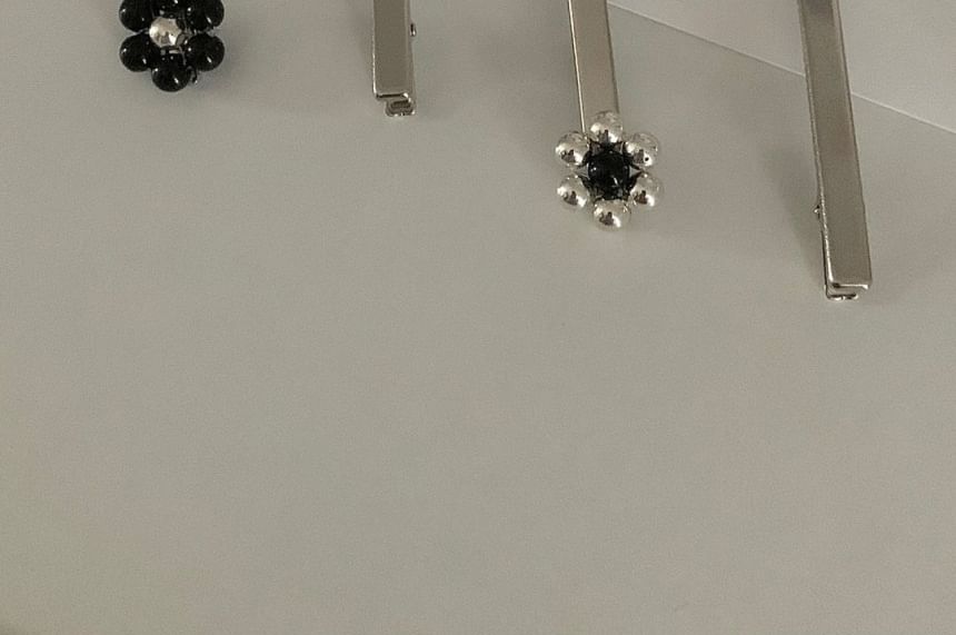 Beaded Flower 2: Hair Set of Clip