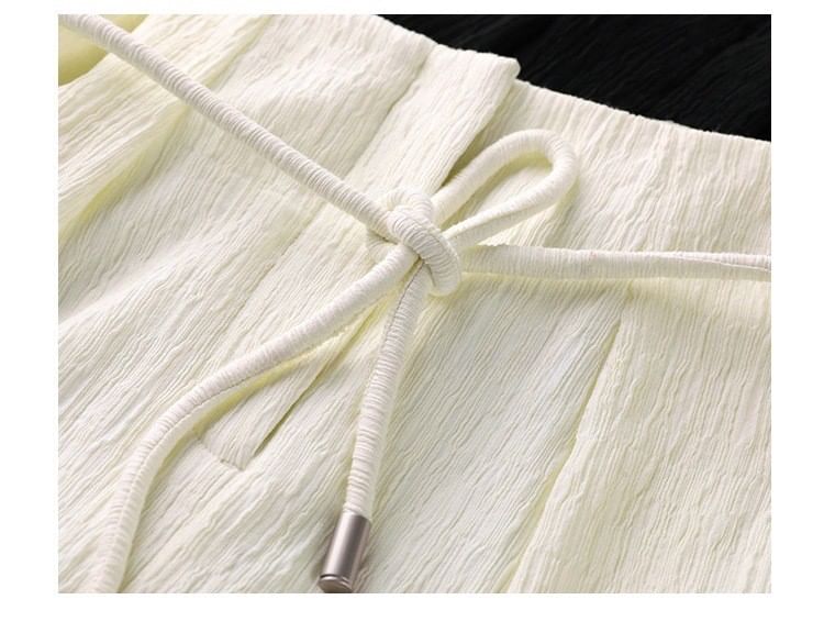 Pants Top Tank High / Plain Rise Knot Wide V-Neck Leg Slit