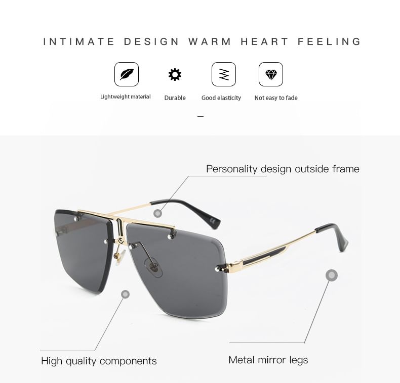 Ombre Frame Sunglasses Square