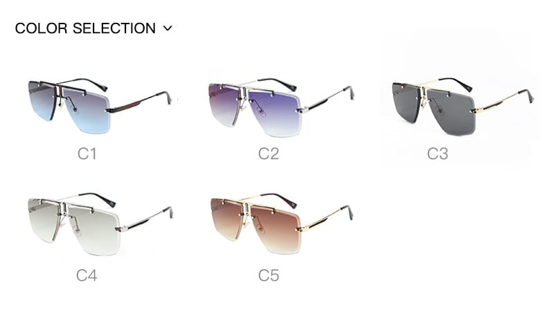 Ombre Frame Sunglasses Square
