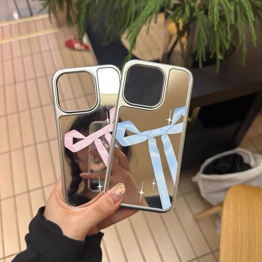Print Mirror Phone Case Ribbon