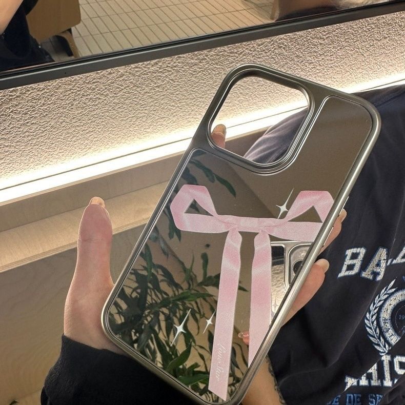 Print Mirror Phone Case Ribbon