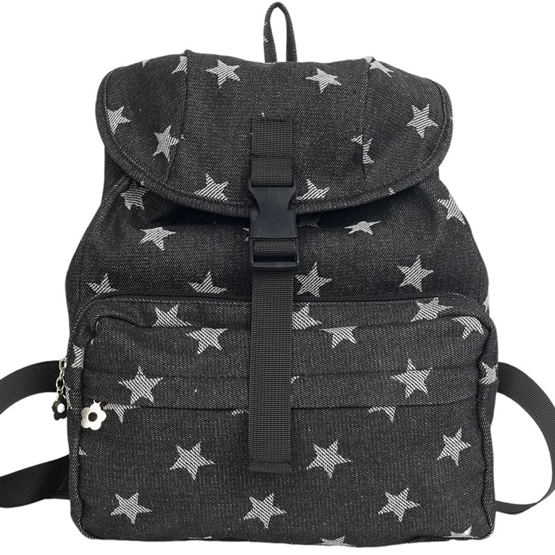 Flap Print Star Backpack