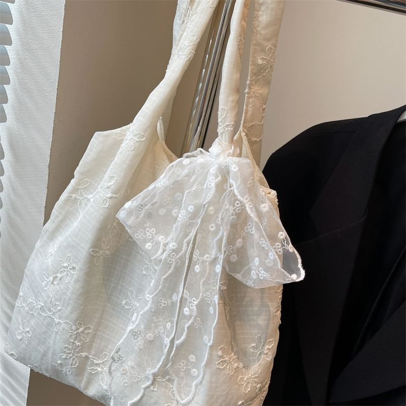 Embroidered Tote Floral Bag