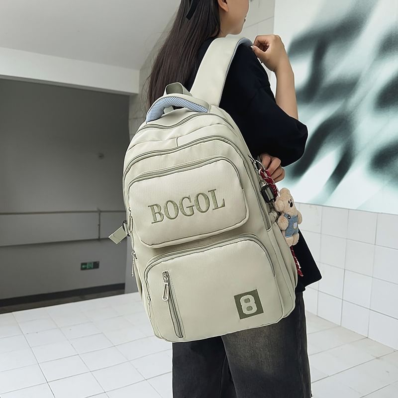 Lettering Backpack Zip