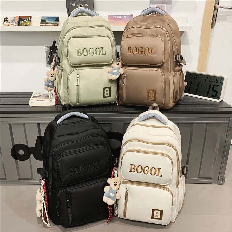 Lettering Backpack Zip