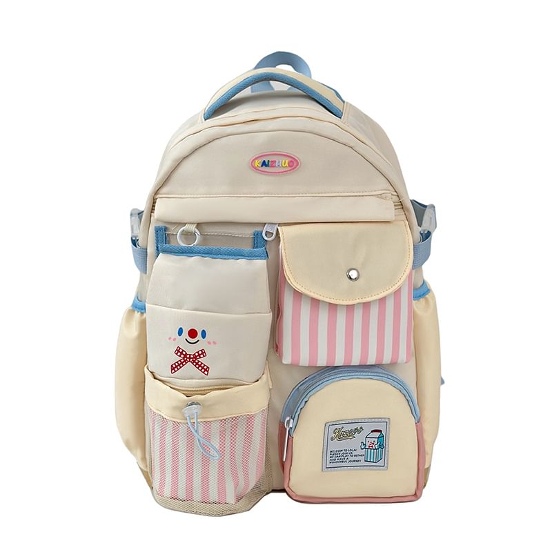 Backpack Zip Plaid Panel