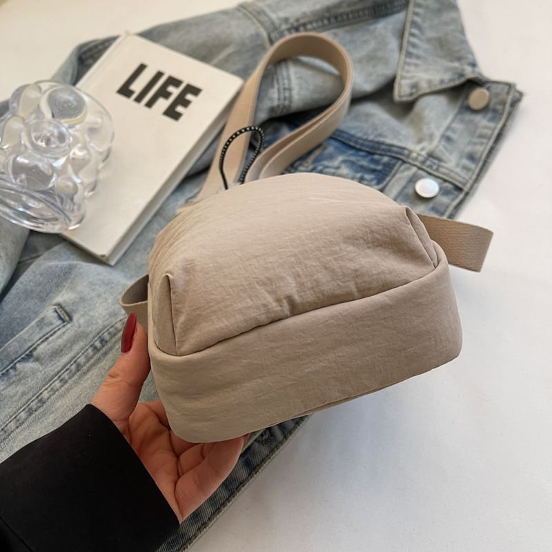 Drawstring Plain Bag Crossbody